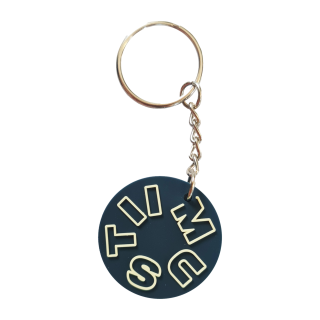 Porte Cles PVC MARINE logo Mustii Rond