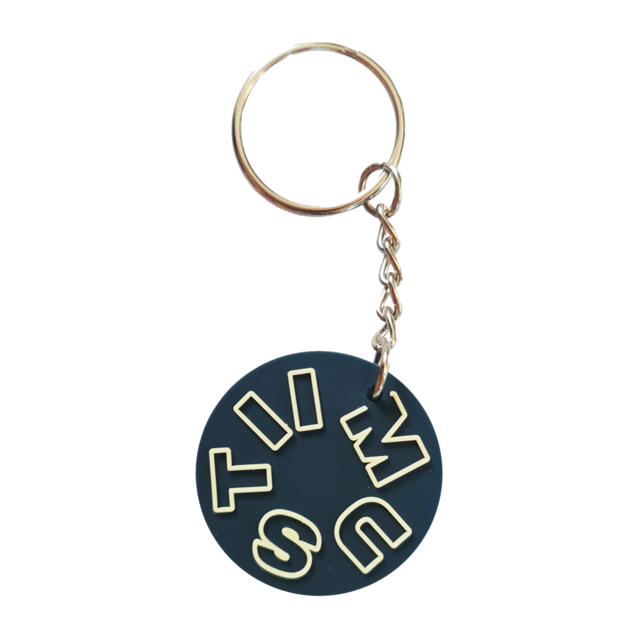 Porte Cles PVC MARINE logo Mustii Rond